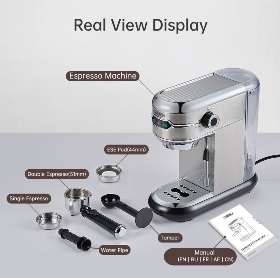 Coffee Makers & Espresso Machines | coffee grinder, Coffee Machine, coffee machine coffee, Coffee Pod Machine, Delonghi Coffee Machine, ground coffee, United States | HiBREW Semi-Automatic Co