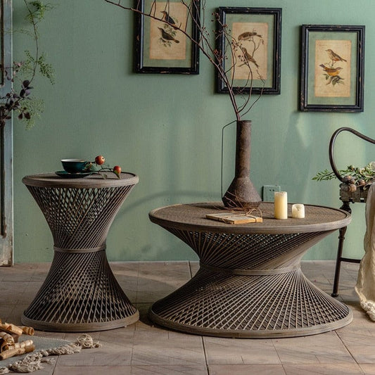 Coffee Tables | Featured, Rattan Coffee Table, real rattan coffee table, Round coffee table, round rattan coffee table, Vintage Coffee Table | Round Rattan Coffee Tables
